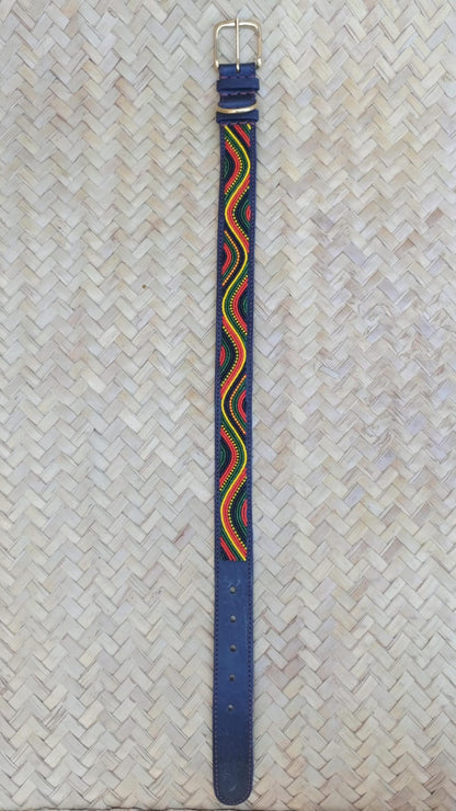 Handcrafted Maasai Dog Collar - Colorful Waves