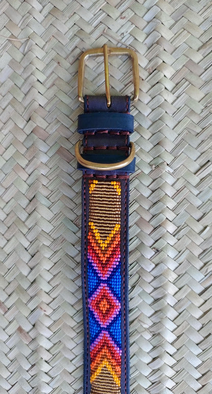 Handcrafted Maasai Dog Collar - Colorful Geometric