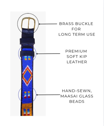 Handcrafted Maasai Belt - Colorful Geometric