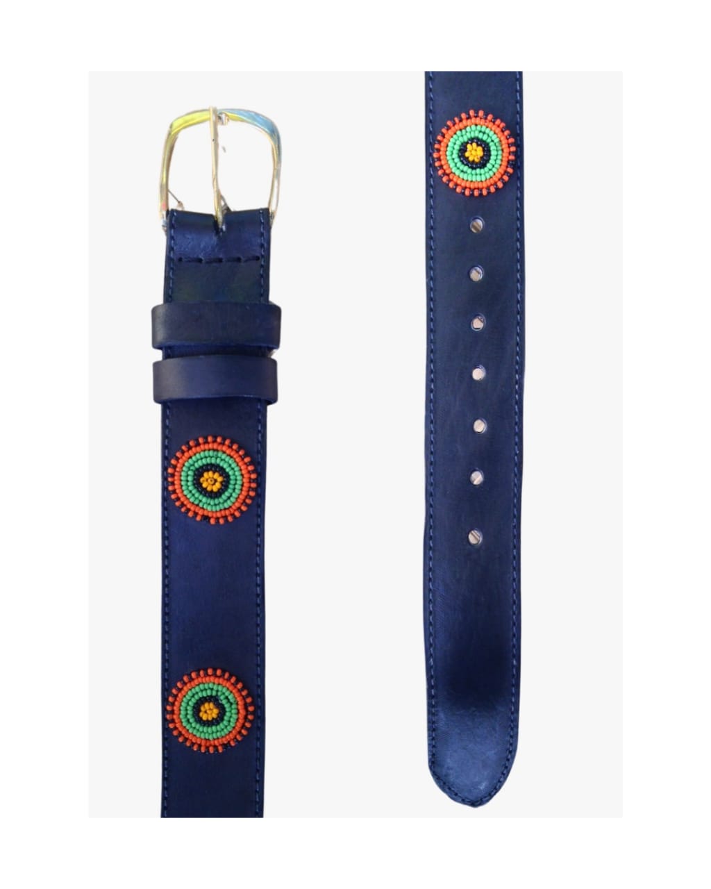 Handcrafted Maasai Belt - Colorful Circles