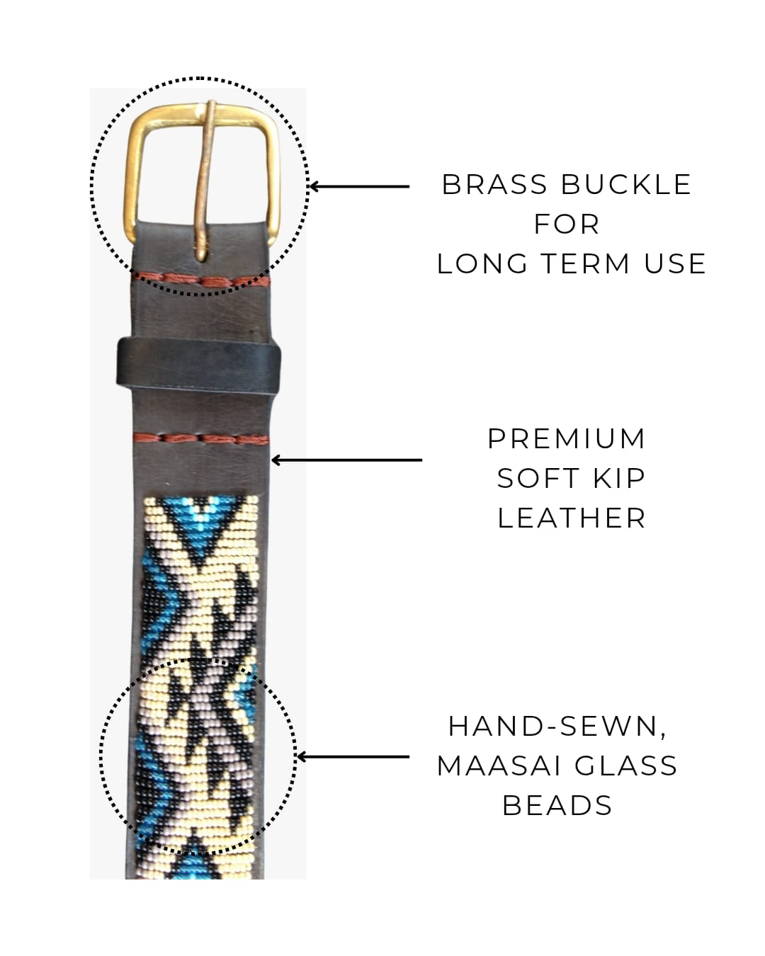 Handcrafted Maasai Belt - Colorful Geometric