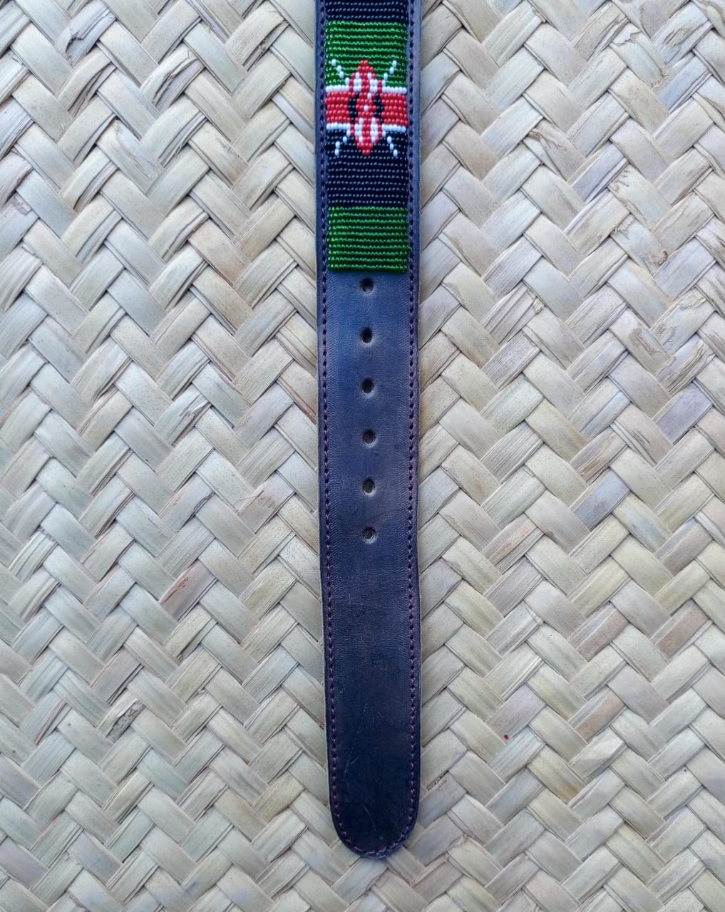 Handcrafted Maasai Belt - Kenya Flag