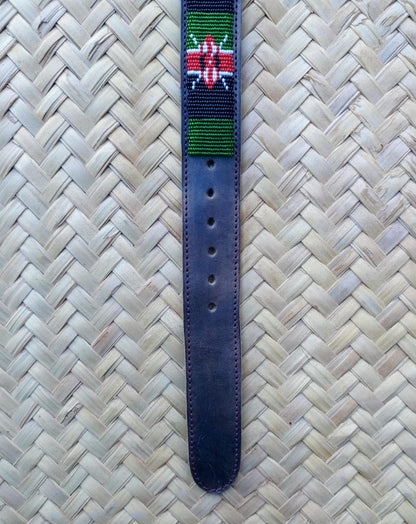 Handcrafted Maasai Belt - Kenya Flag