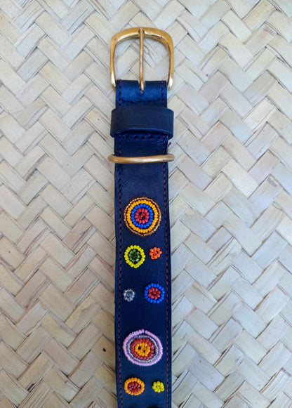 Handcrafted Maasai Dog Collar - Colorful Circles