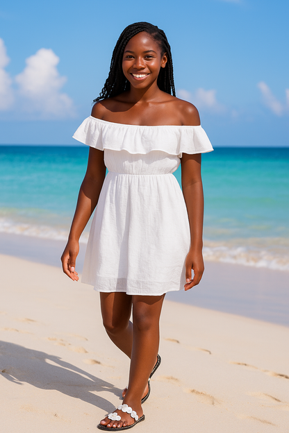 Sandals Flower White