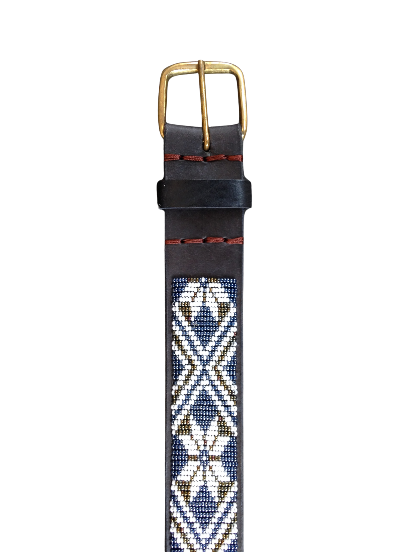 Handcrafted Maasai Belt - Black White Geometric
