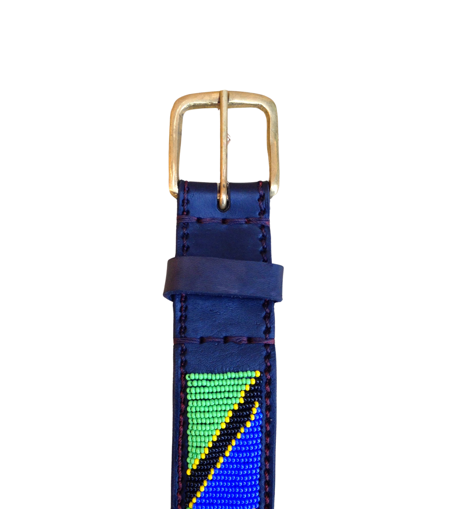 Handcrafted Maasai Belt - Tanzania Flag