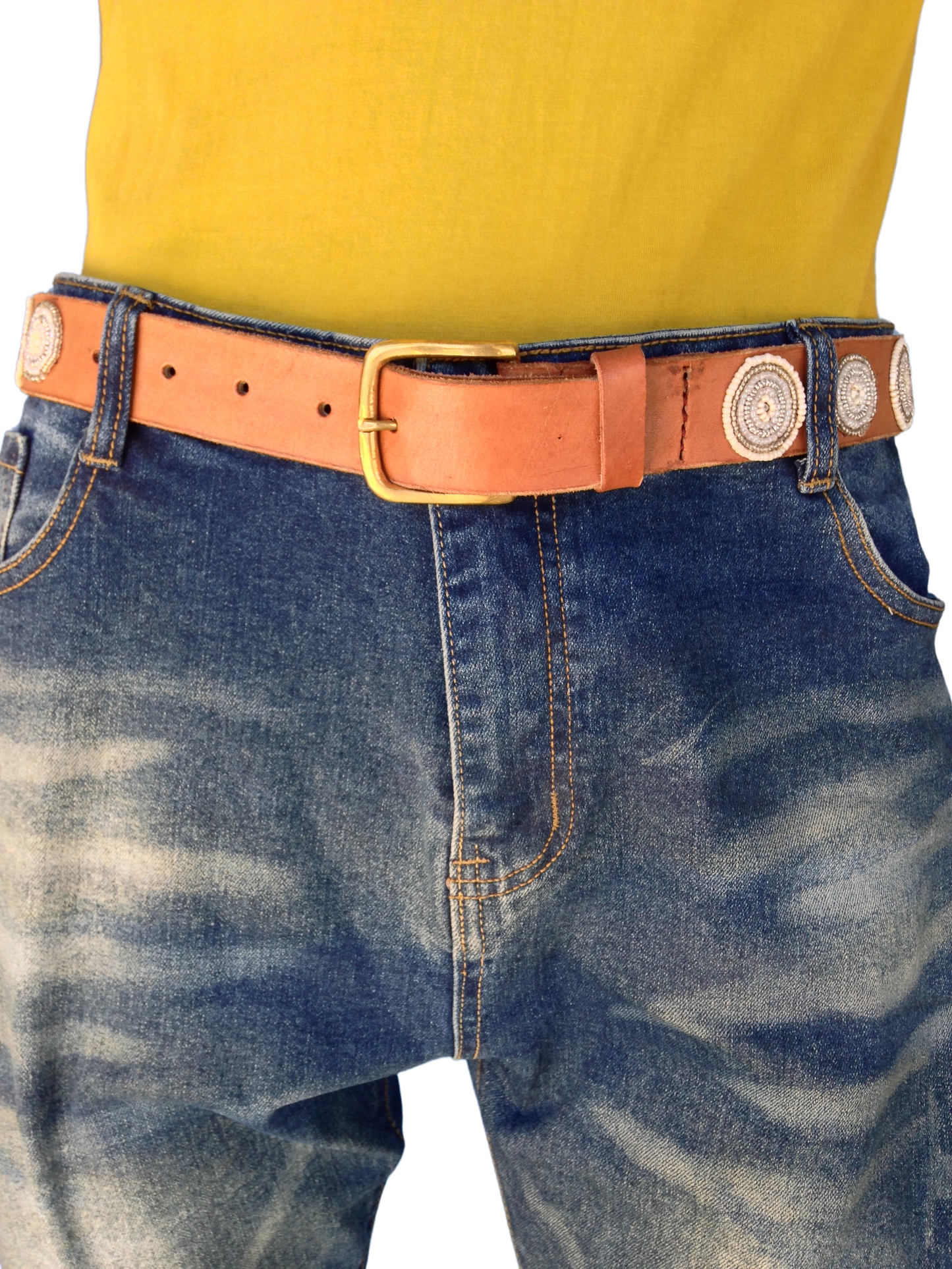 Handcrafted Maasai Belt - White Circles