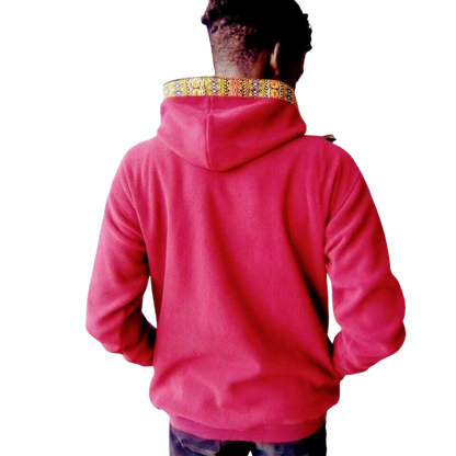 Hoodie Dashiki Fleece Red
