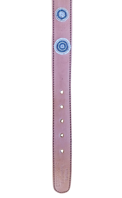 Handcrafted Maasai Belt - White Circles