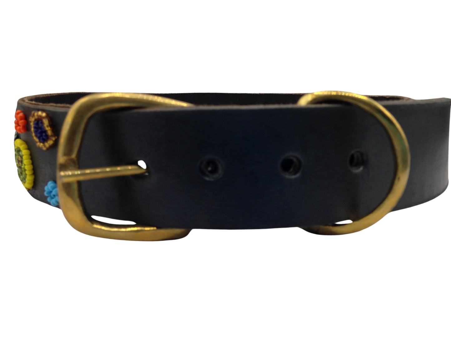 Handcrafted Maasai Dog Collar - Colorful Circles