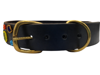 Handcrafted Maasai Dog Collar - Colorful Circles