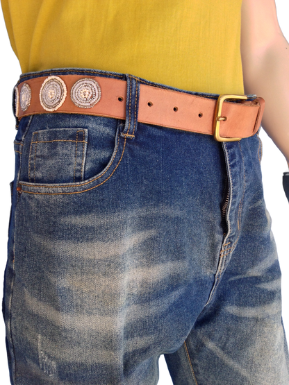 Handcrafted Maasai Belt - White Circles