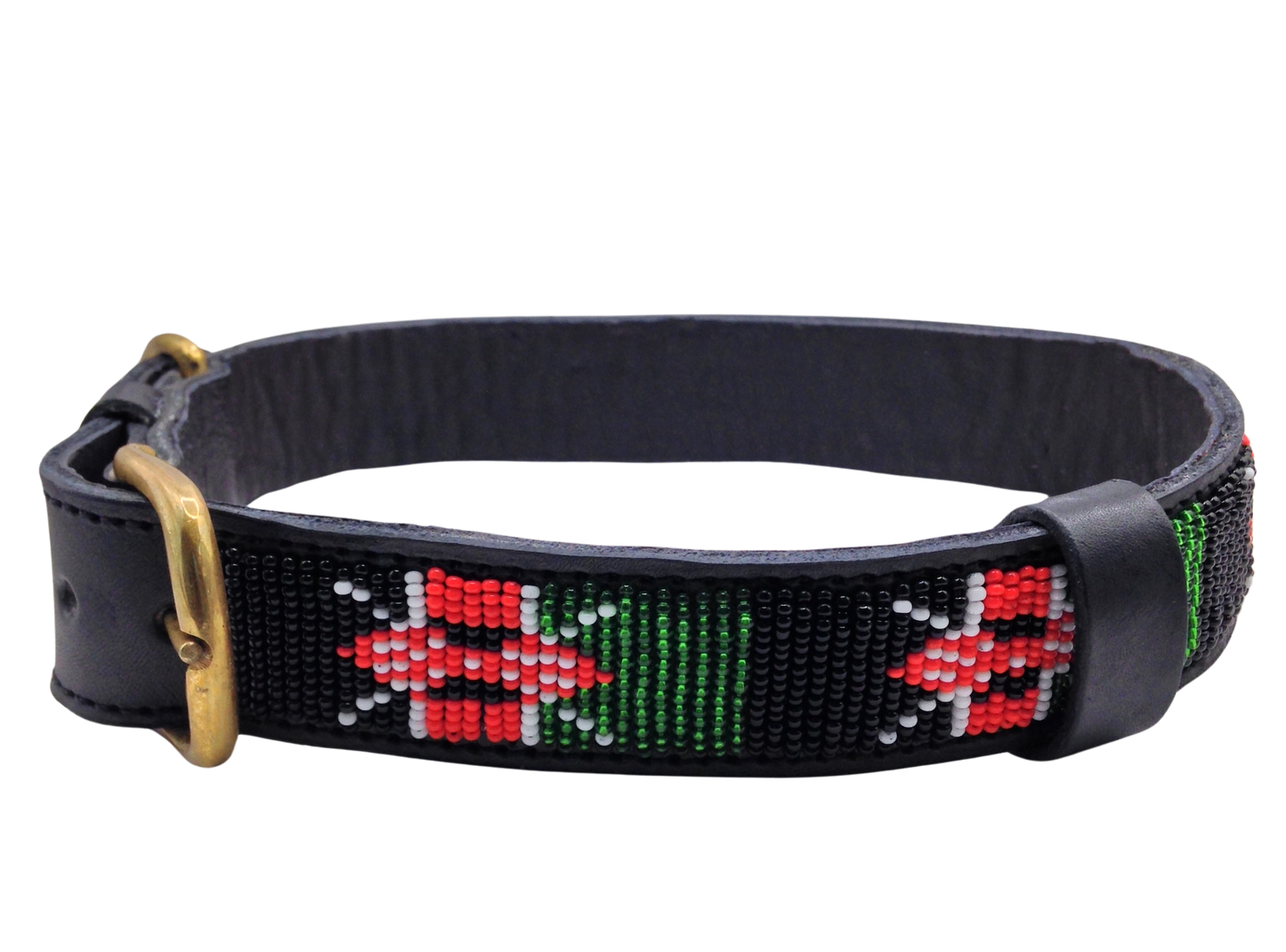 Handcrafted Maasai Dog Collar - Kenya Flag