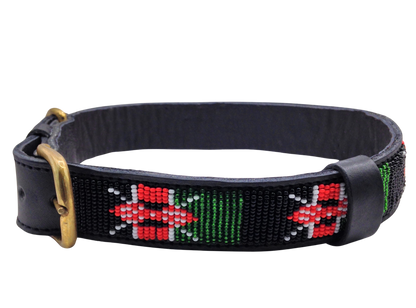 Handcrafted Maasai Dog Collar - Kenya Flag