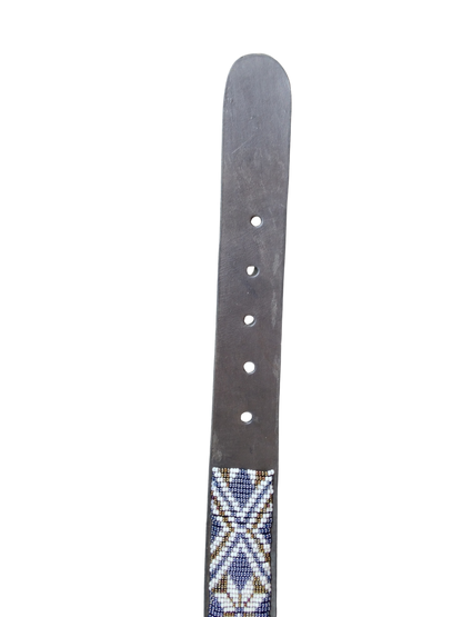 Handcrafted Maasai Belt - Black White Geometric