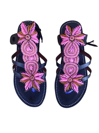 Sandals Gladiator Blue Gold